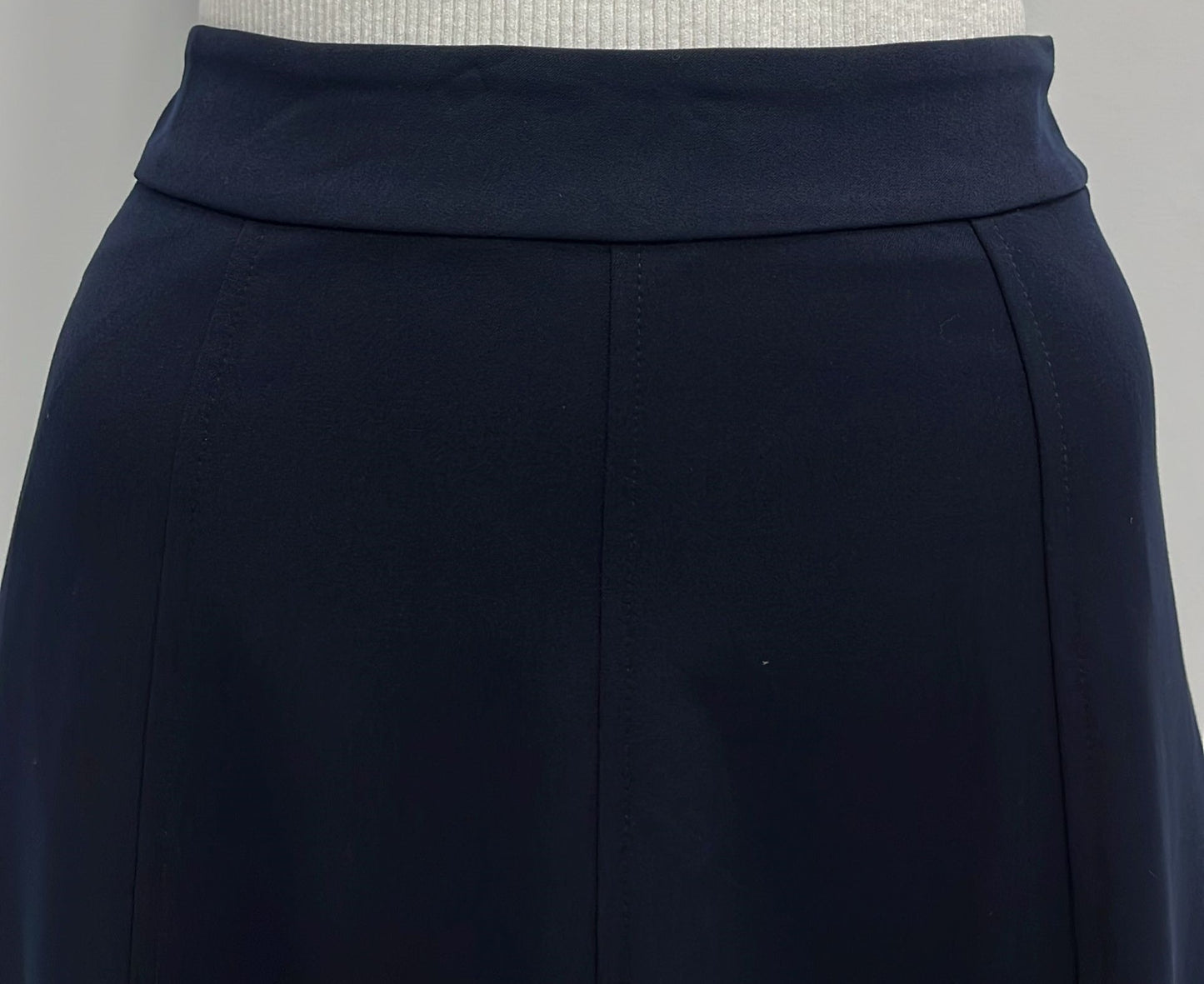WEAR AND FLAIR PANELED SKIRT W STITCHING- MIDI -35" NAVY