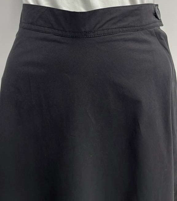 MYSTTE FLAIRY SKIRT W SIDE BUTTON & ZIPPER-MAXI BLACK