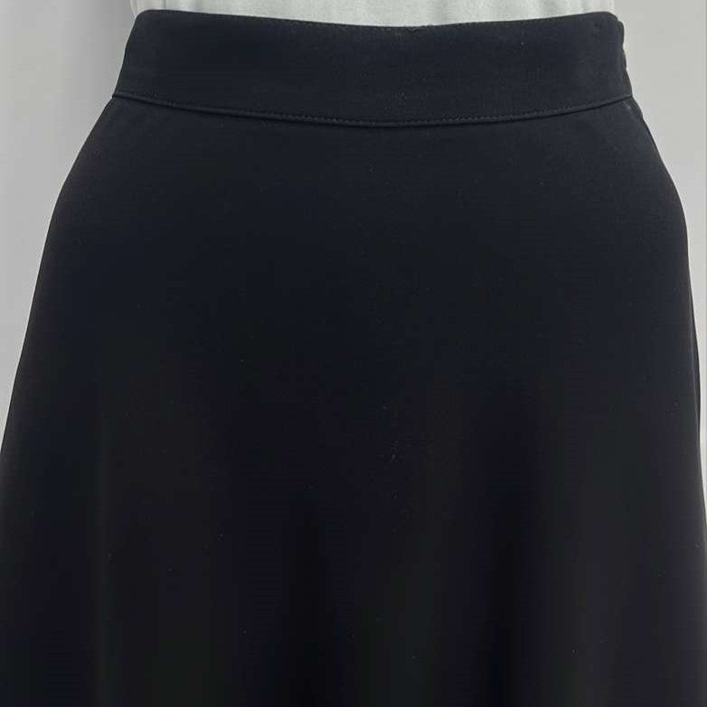 LITTLE BLACK SKIRT CREPE  A-LINE SKIRT-MIDI BLACK