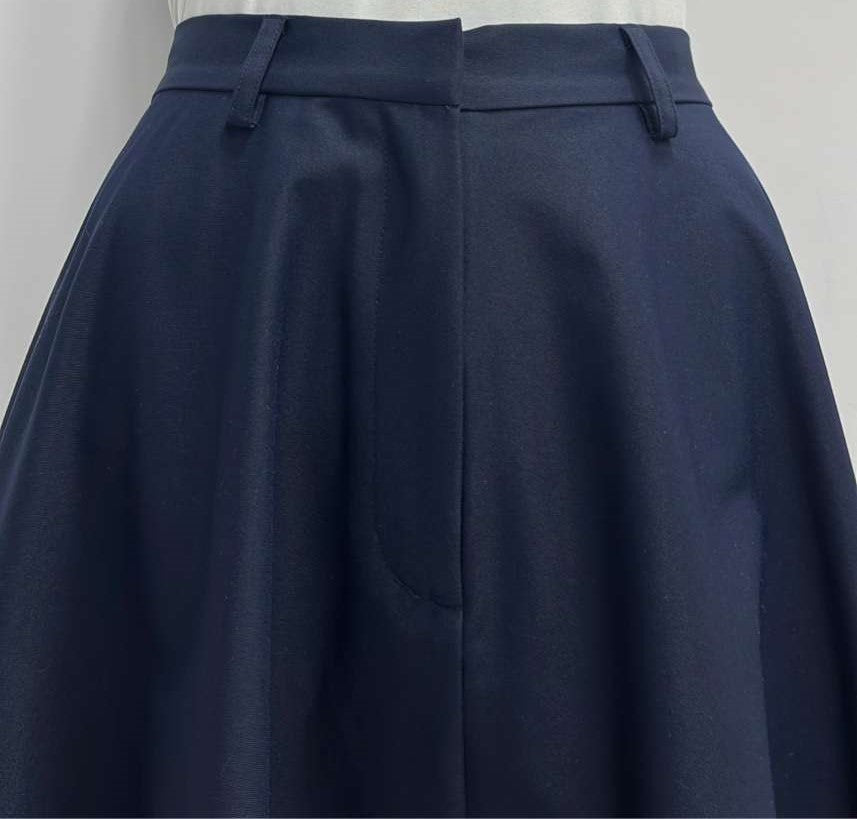 HONEST EDIT CIRCLE SKIRT-MIDI NAVY
