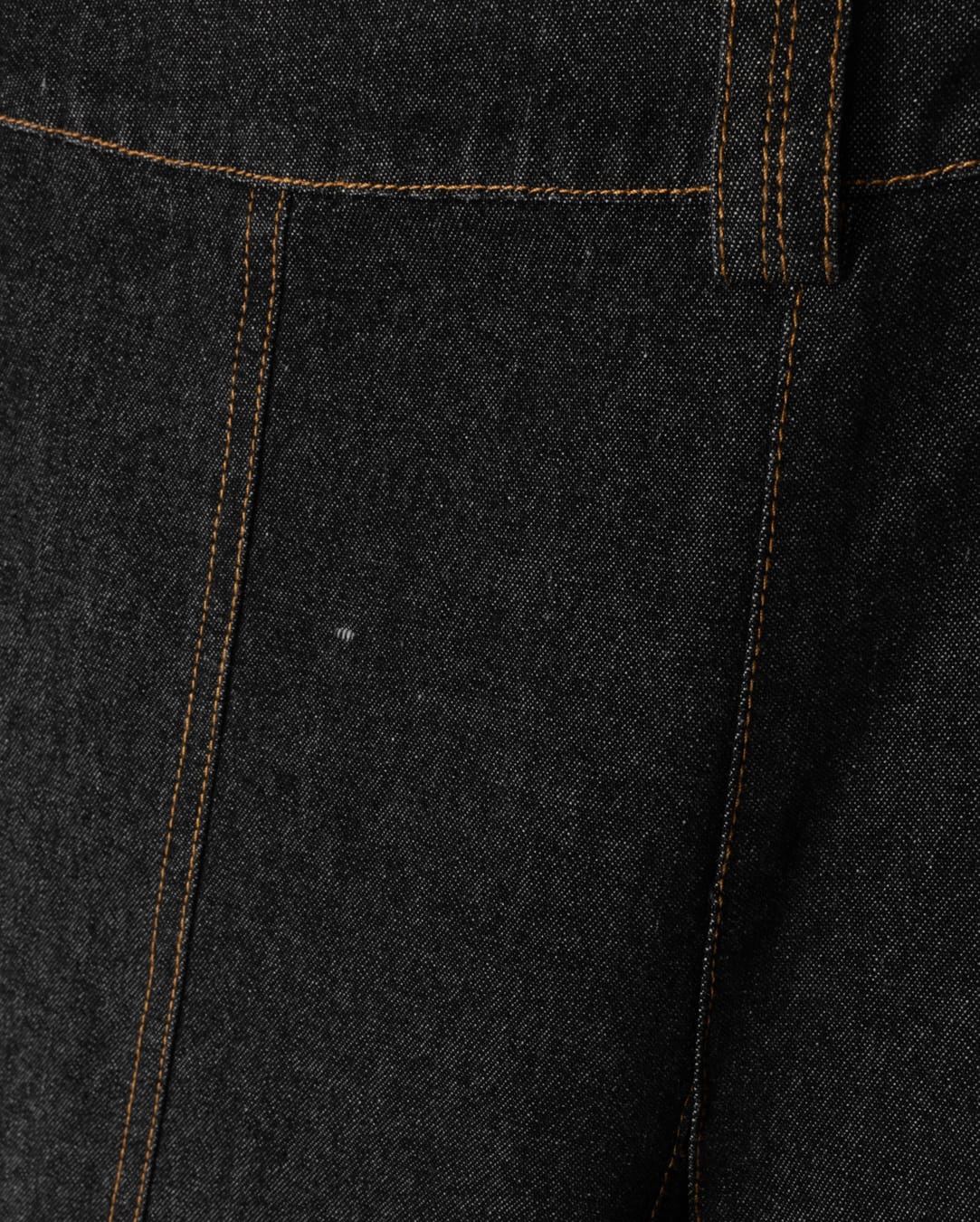 SLATE A-LINE SKIRT W INSERTS-MIDI BLACK DENIM