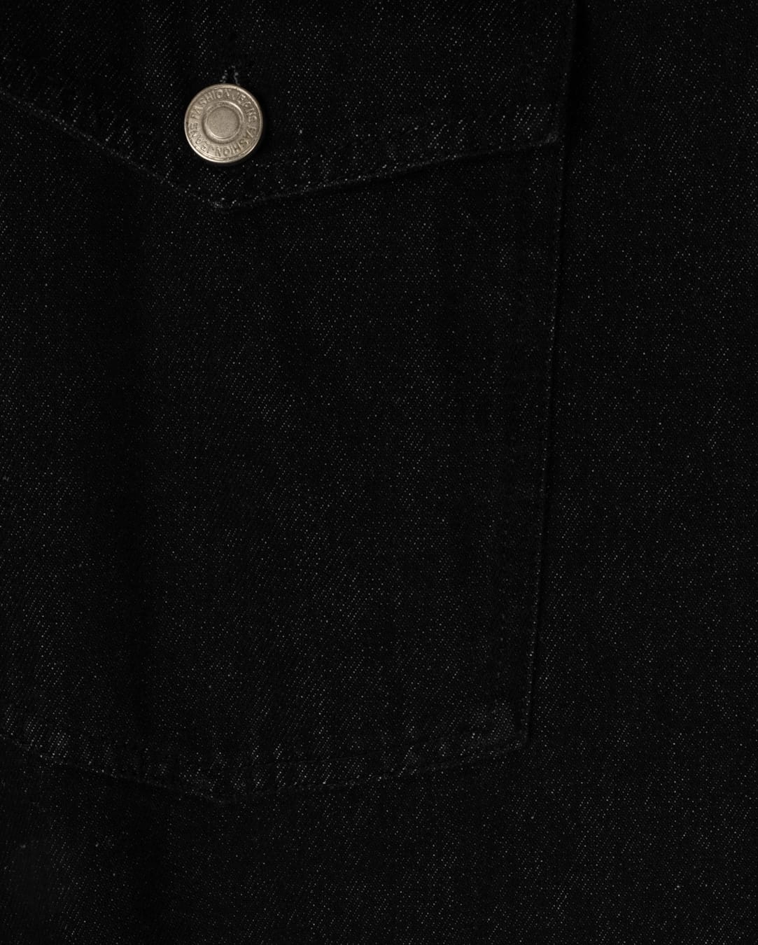 STORY STRAIGHT A-LINE W FRONT POCKETS-MIDI BLACK DENIM