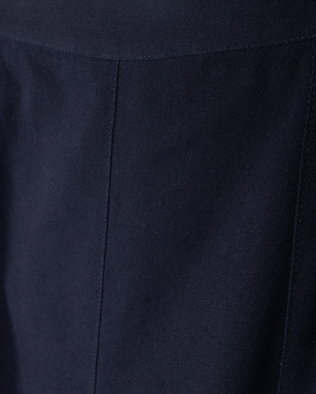 SLATE PANELED FLAIRY SKIRT W BELT-MIDI NAVY