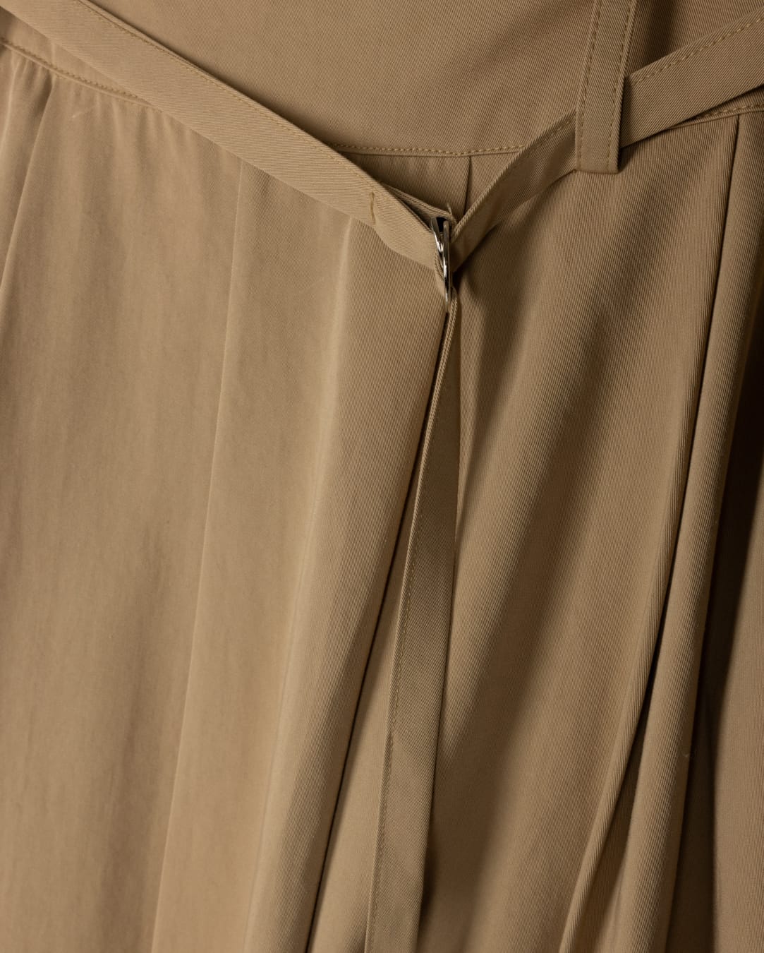 MODELLE A-LINE SKIRT W PLEATS & BELT-MIDI TAN