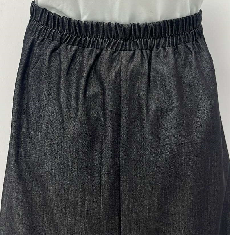 ALINE APPAREL A-LINE ELASTIC SKIRT-MAXI BLACK