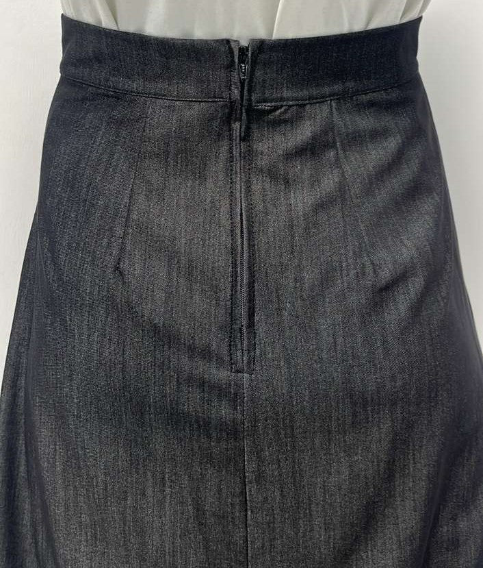 ALINE APPAREL A-LINE SKIRT-MAXI BLACK DENIM