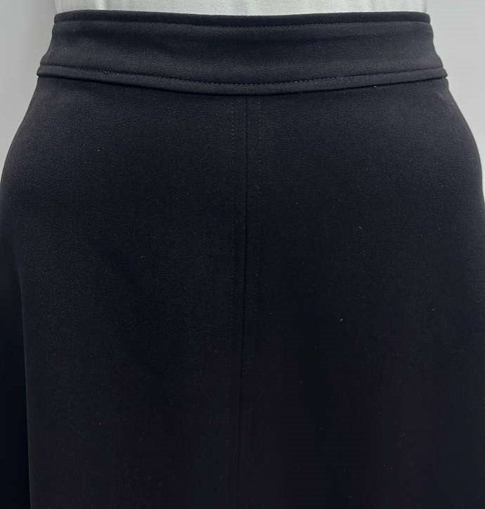 CONCEPT A-LINE SKIRT W CENTER SEAM -MIDI BLACK