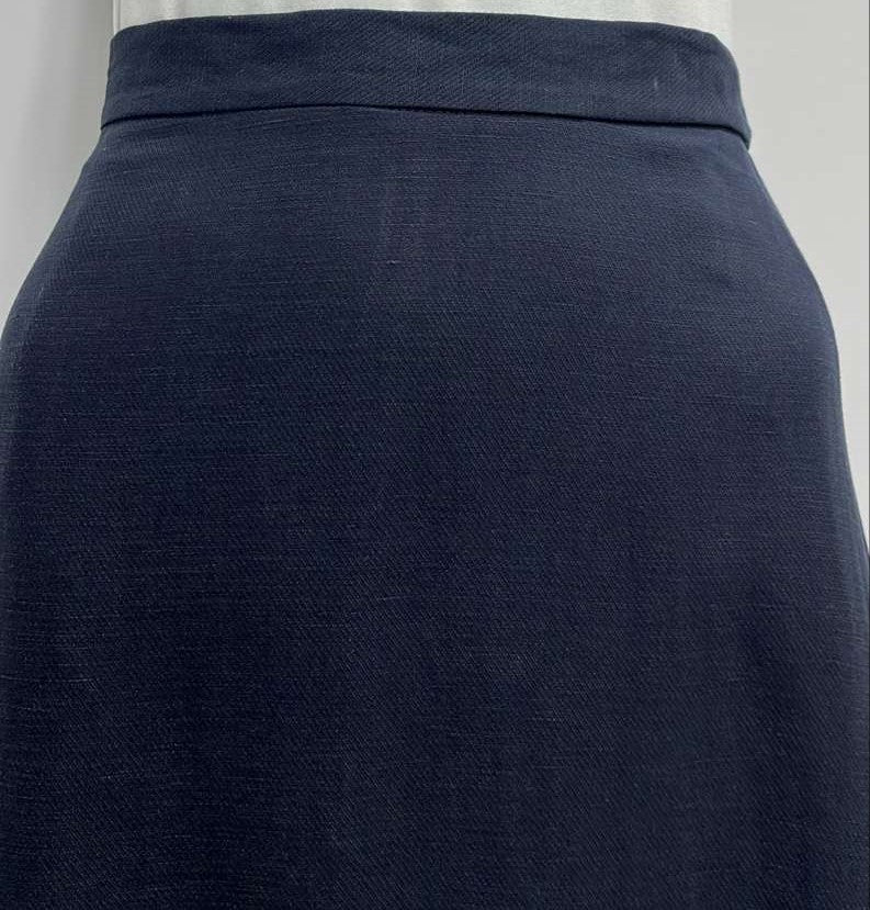 ERMANNA CASUAL DRESSY A-LINE SKIRT-MAXI NAVY