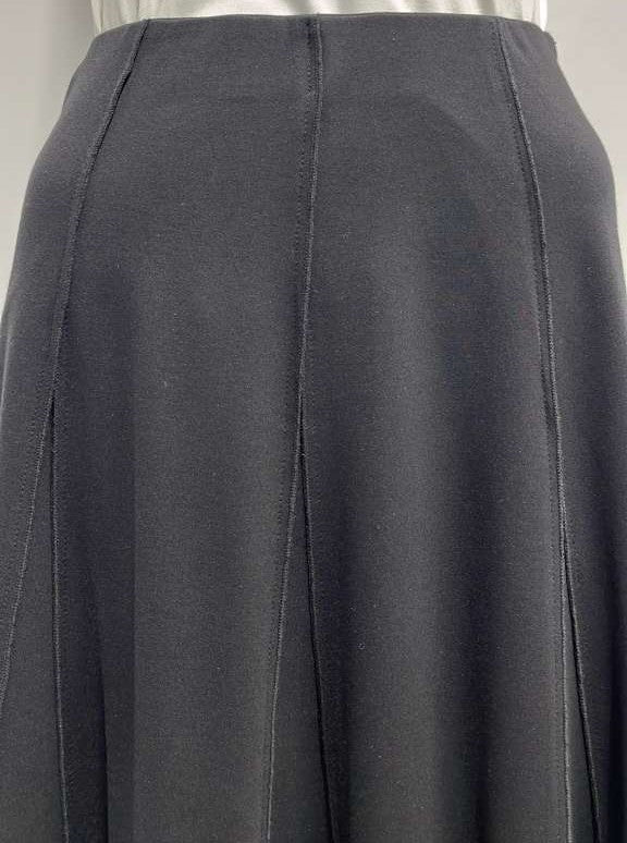 MYSTERY PONTE SKIRT W INSERTS-MIDI BLACK