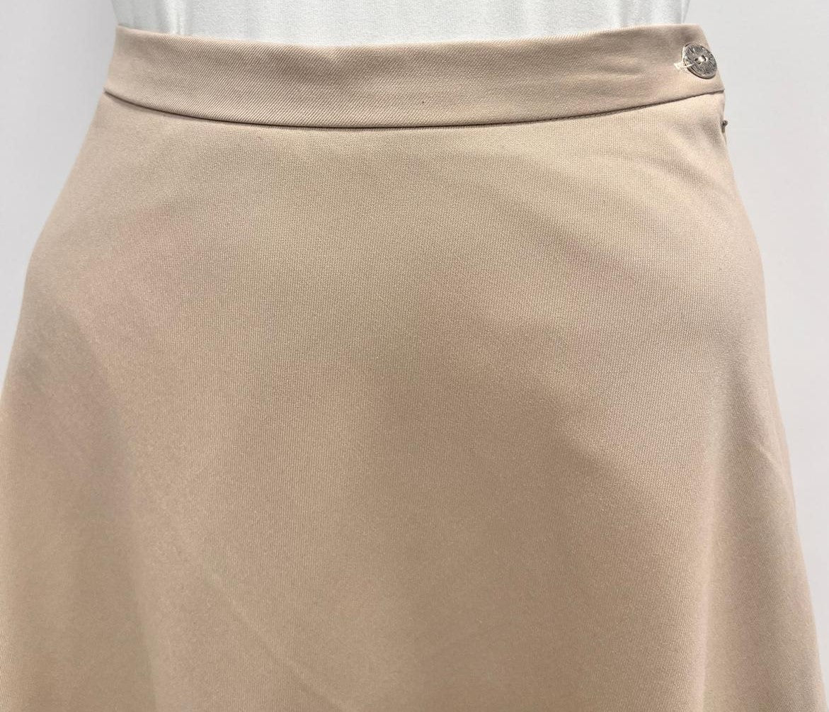 PEODE DESIGN BASIC A-LINE SKIRT-MIDI STONE
