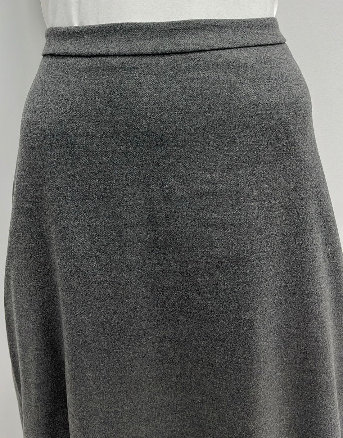 CELINAS WOOLY A-LINE SKIRT-MIDI GREY