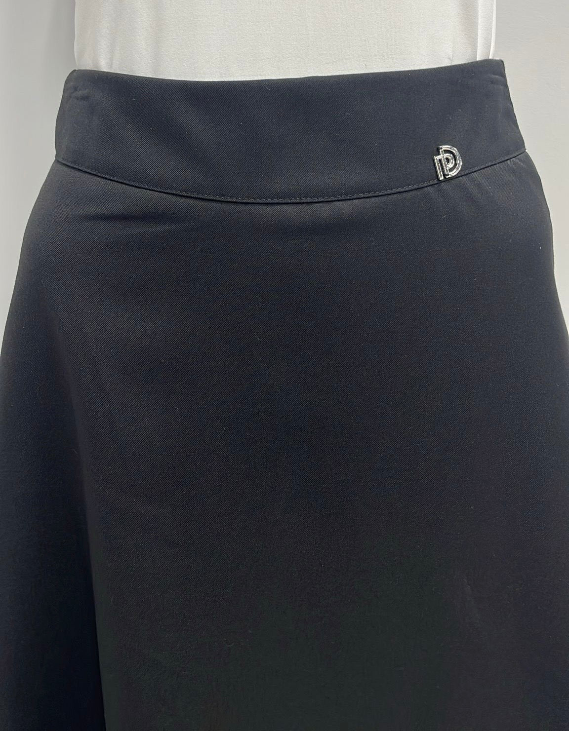 PEODE DESIGN A-LINE CIRCLE SKIRT-MIDI BLACK