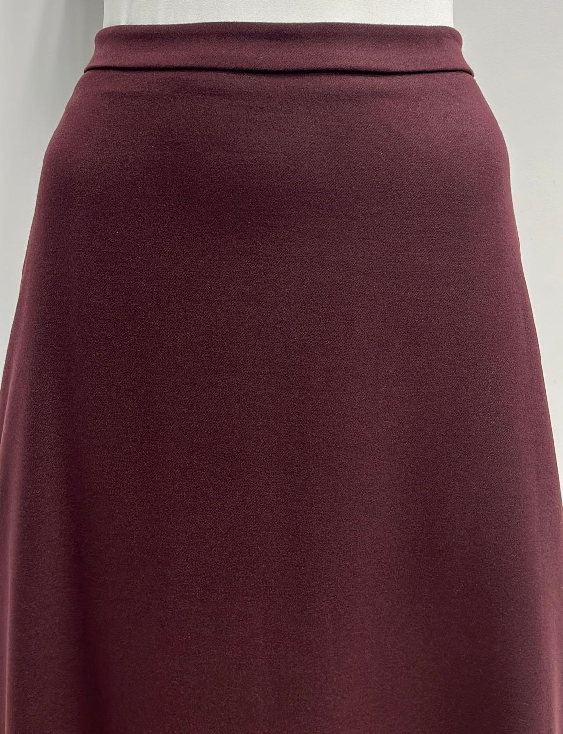 CELINAS WOOLY A-LINE SKIRT-MIDI PLUM