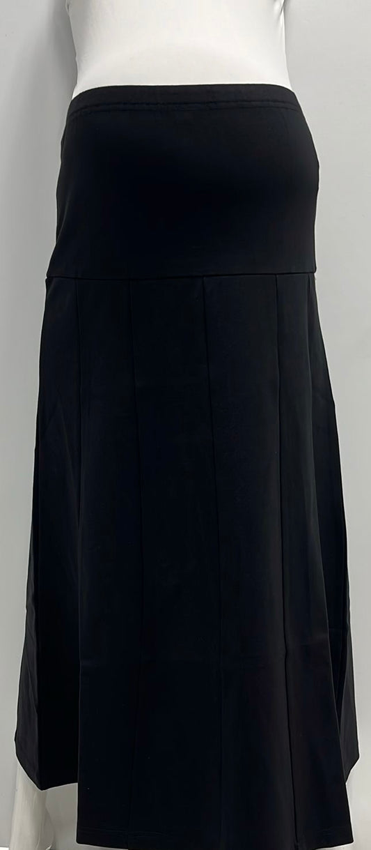 MCMaternity MATERNITY PONTE PANELED SKIRT-MIDI BLACK