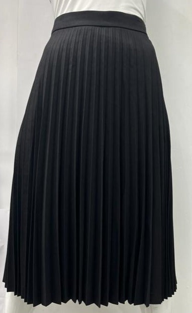 CLASS COLLECTION MESSY PLEATED SEUDE SKIRT 29" BLACK