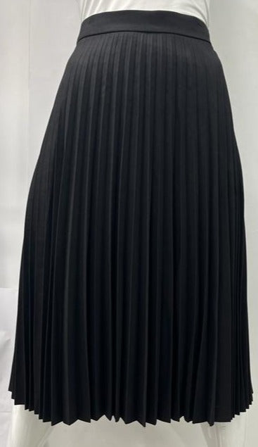 CLASS COLLECTION MESSY PLEATED SEUDE SKIRT 27" BLACK