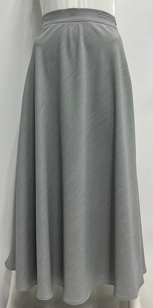 SAMS FASHION A-LINE SKIRT-MIDI GREY