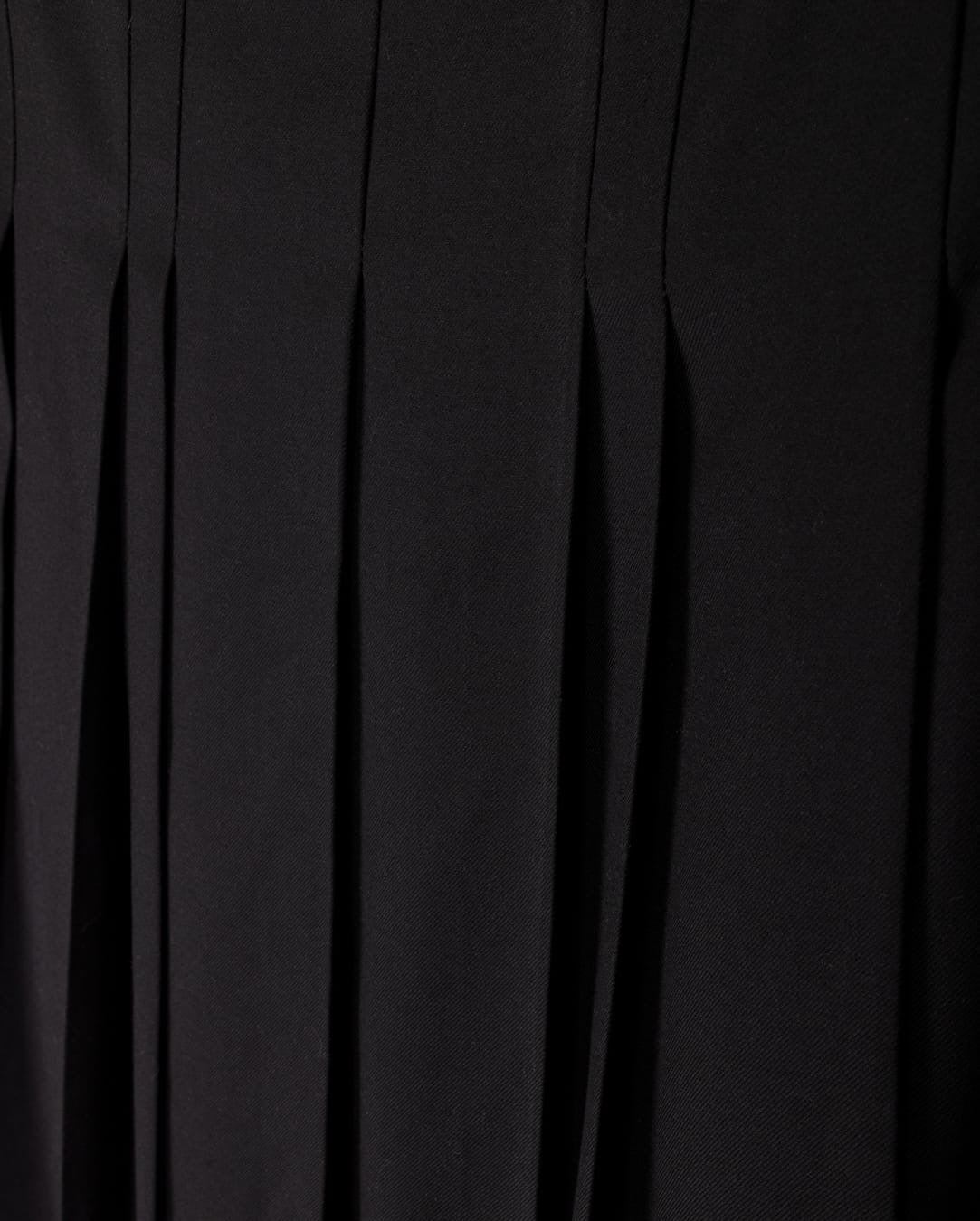 EPIK SEWN DOWN DOUBLE PLEATED SKIRT-MIDI BLACK