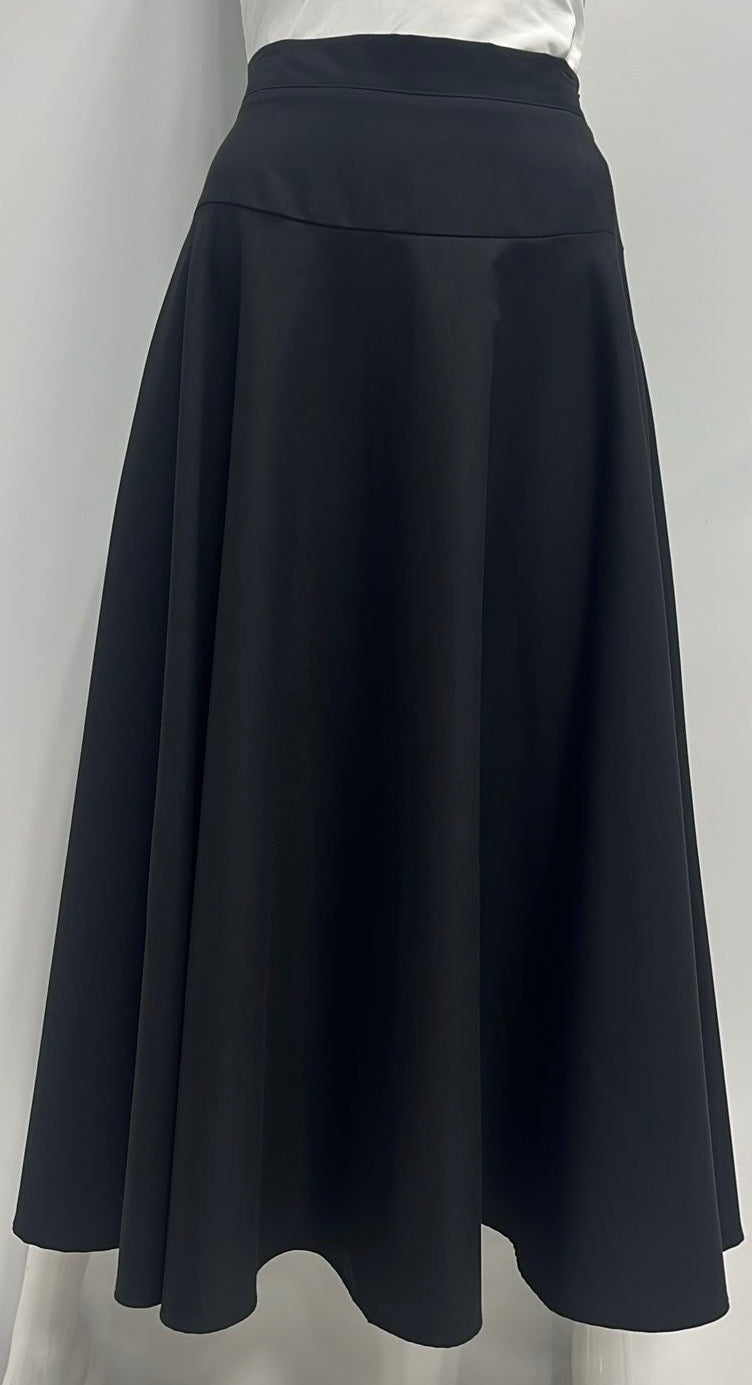 PEODE DESIGN CIRCLE SKIRT W YOKE-33" BLACK