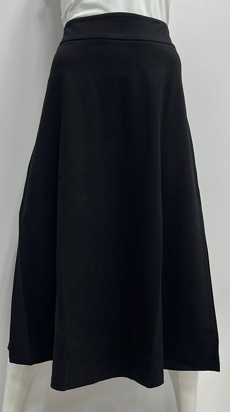 MYSTERY BASIC A-LINE SKIRT-EXTRA LONG BLACK