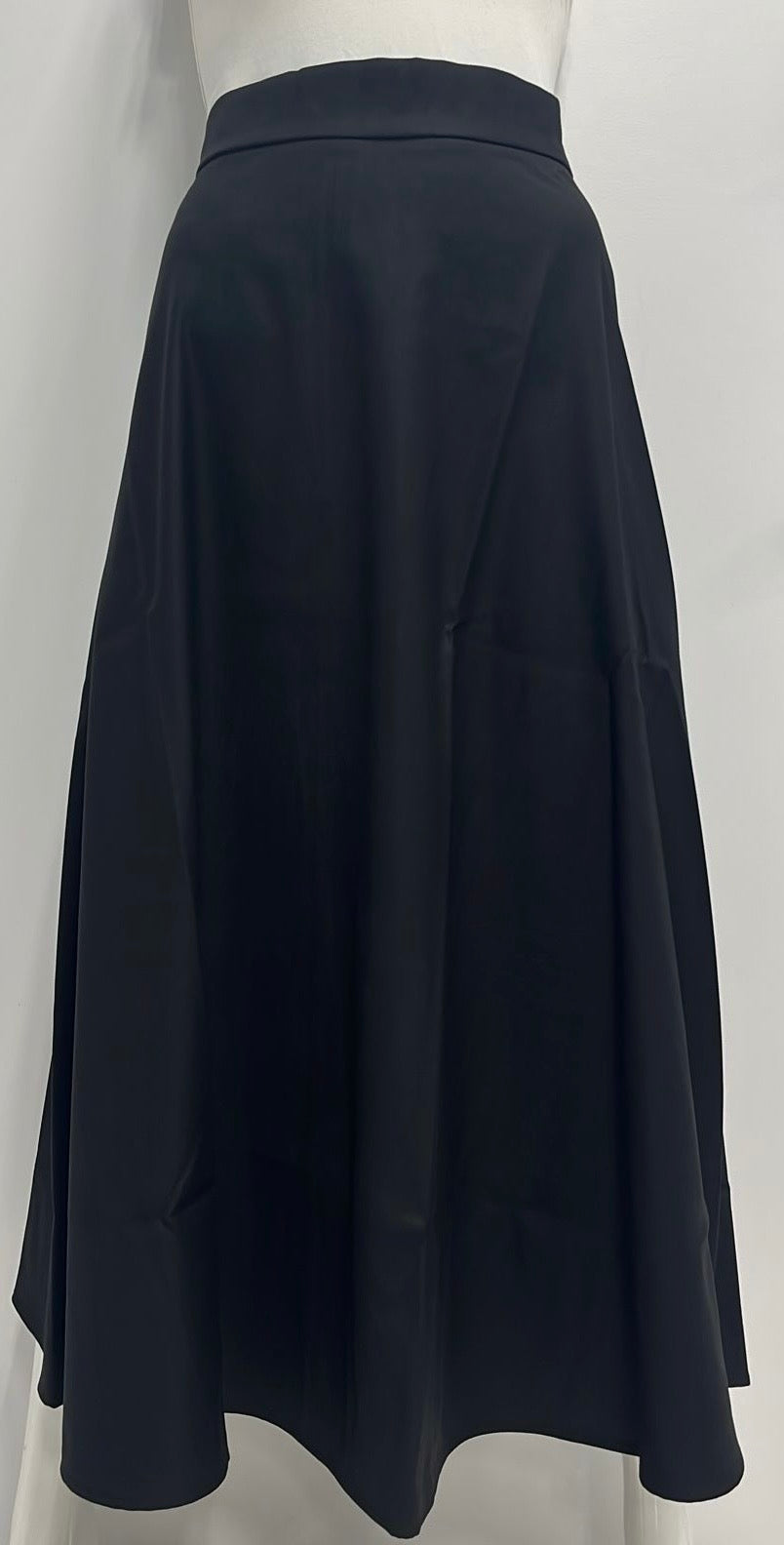 MYSTERY BASIC FLAIRY SKIRT-MIDI BLACK