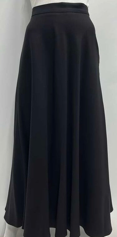 LITTLE BLACK SKIRT DRESSY A-LINE SKIRT-MAXI BLACK